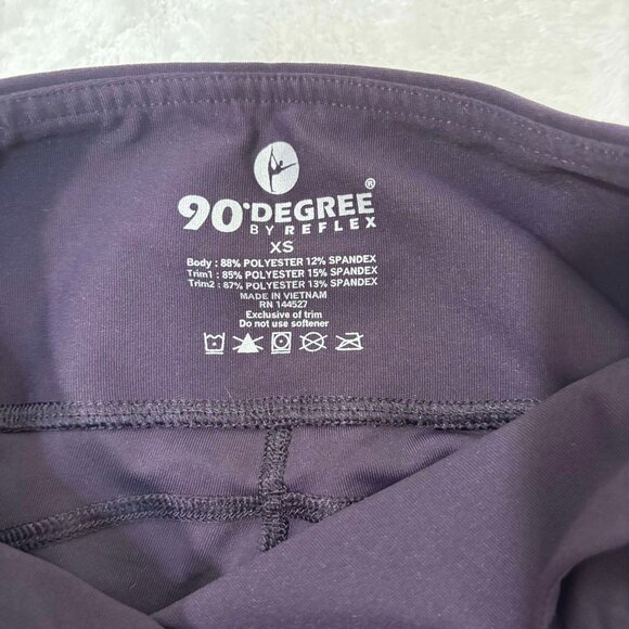 Women's Violet Leggings with Mesh & Raised Fabric Accents - Picture 7 of 7